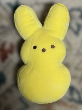 Bright Yellow Peep Marshmallow Plushie Toy Bunny